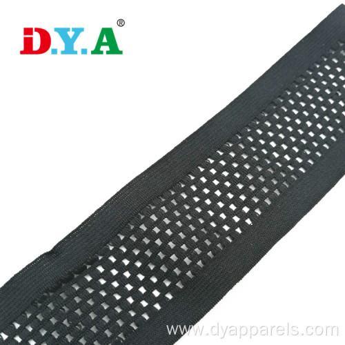 Polyester Elastic Mesh Tape Knitted Webbing For Garment